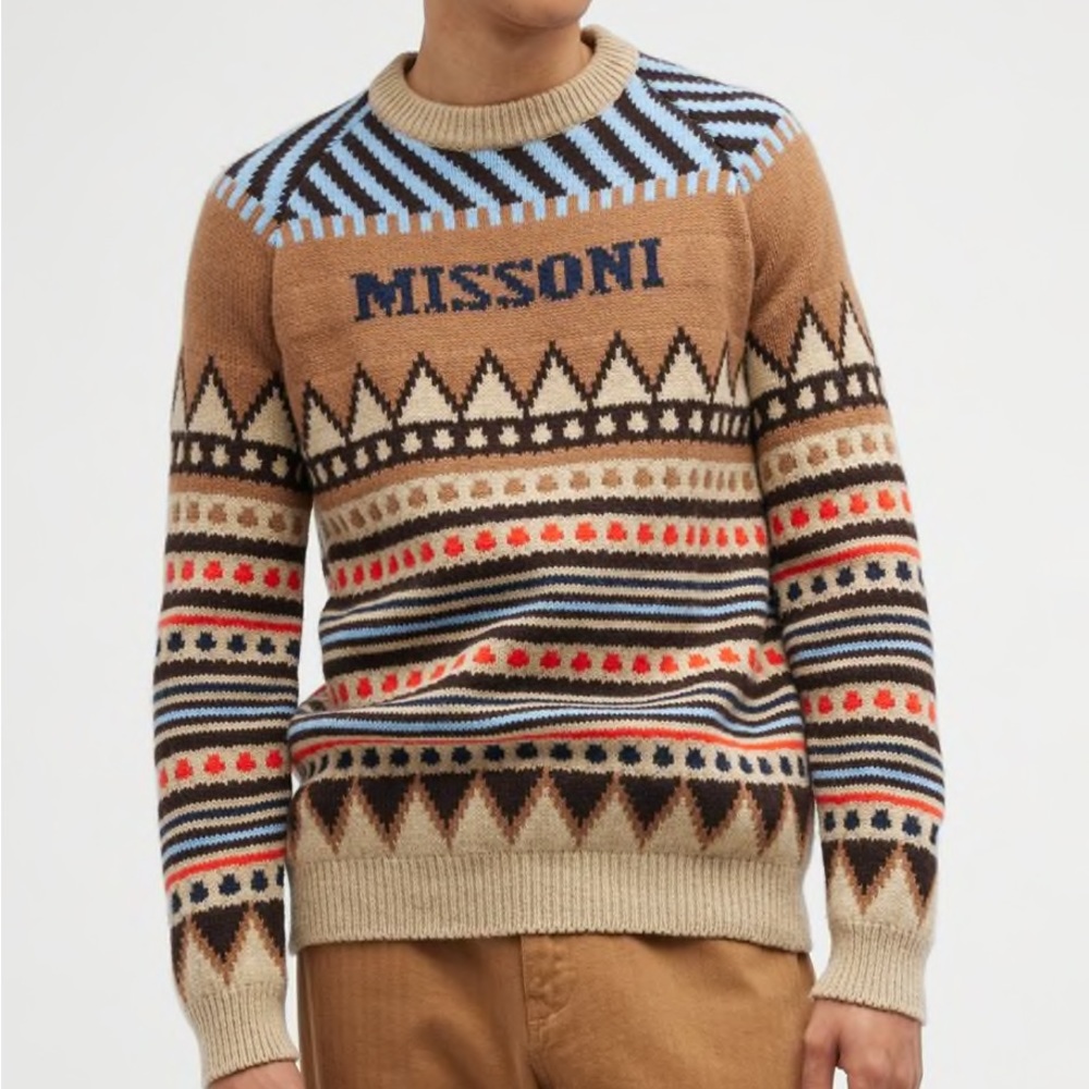 MISSONI
Men's Geometric Ski Knit Sweater - NWT
